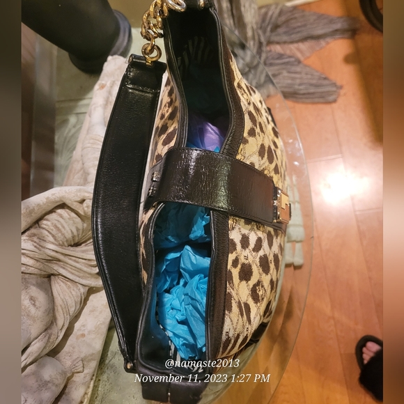 L.A.M.B. by Gwen Stefani Leopard Commodore Shoulder Bag Luxury Designer Bag #627 - Picture 5 of 16